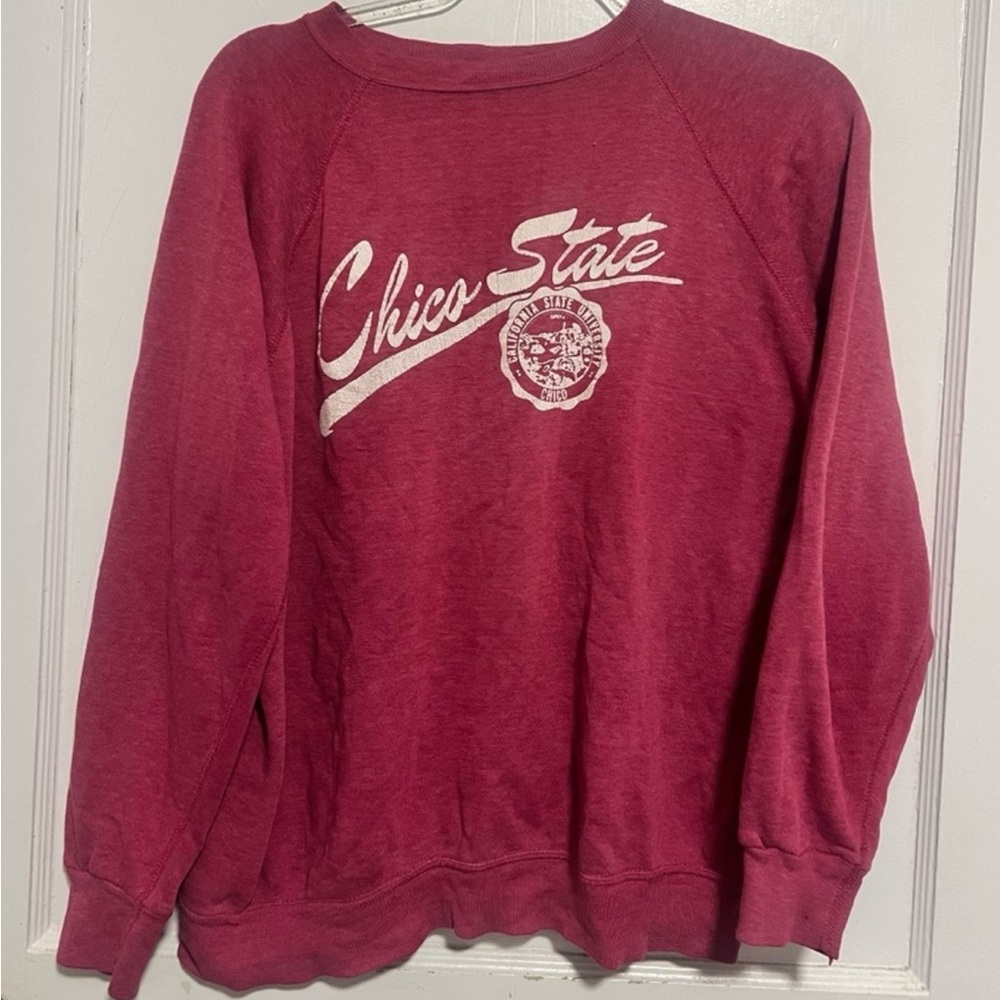 Vintage Chico State Pink Pullover Sweater Size M